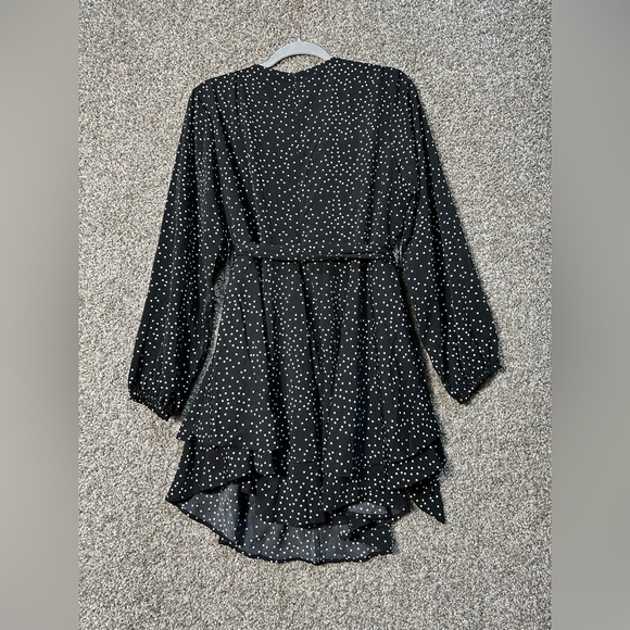 NWOT Tie Waist Long Sleeve Ruffle Mini Swing Dress Size XL - Picture 6 of 8